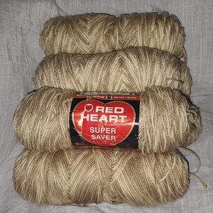 SET OF 6 - RED HEART Super Saver